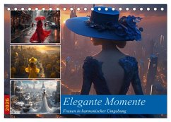 Elegante Momente - Frauen in harmonischer Umgebung (Tischkalender 2026 DIN A5 quer), CALVENDO Monatskalender