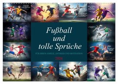 Cover Fußball und tolle Sprüche (Wandkalender 2026 DIN A2 quer), CALVENDO Monatskalender