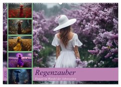 Regenzauber - Frauen im Wandel der Jahreszeiten (Wandkalender 2026 DIN A2 quer), CALVENDO Monatskalender