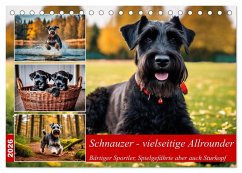 Schnauzer - vielseitige Allrounder (Tischkalender 2026 DIN A5 quer), CALVENDO Monatskalender Cover Schnauzer - vielseitige Allrounder (Tischkalender 2026 DIN A5 quer), CALVENDO Monatskalender