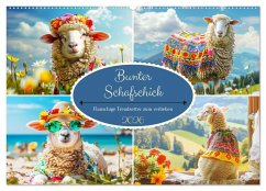Bunter Schafschick. Flauschige Trendsetter zum verlieben (Wandkalender 2026 DIN A2 quer), CALVENDO Monatskalender