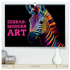 Cover ZEBRAS - Modern Art (hochwertiger Premium Wandkalender 2026 DIN A2 quer), Kunstdruck in Hochglanz