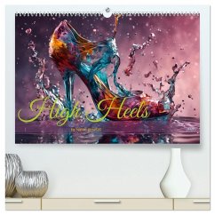 High Heels in Szene gesetzt (hochwertiger Premium Wandkalender 2026 DIN A2 quer), Kunstdruck in Hochglanz