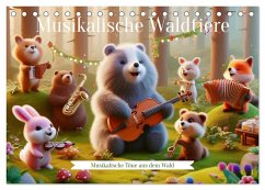 Cover Musikalische Waldtiere (Tischkalender 2026 DIN A5 quer), CALVENDO Monatskalender