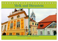 Melk und Dürnstein, zwei malerische Städtchen in der Wachau (Tischkalender 2026 DIN A5 quer), CALVENDO Monatskalender Cover Melk und Dürnstein, zwei malerische Städtchen in der Wachau (Tischkalender 2026 DIN A5 quer), CALVENDO Monatskalender