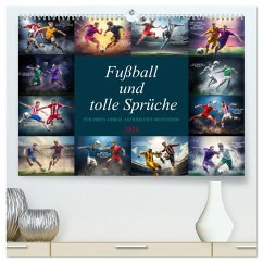 Cover Fußball und tolle Sprüche (hochwertiger Premium Wandkalender 2026 DIN A2 quer), Kunstdruck in Hochglanz