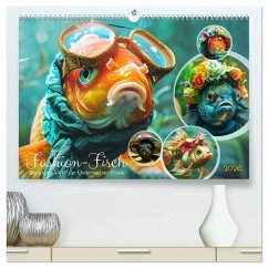 Fashion-Fisch. Die lustige Welt der Unterwasser-Mode (hochwertiger Premium Wandkalender 2026 DIN A2 quer), Kunstdruck in Hochglanz