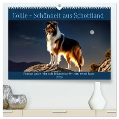 Traumhund Collie (hochwertiger Premium Wandkalender 2026 DIN A2 quer), Kunstdruck in Hochglanz