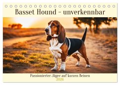 Basset Hound - unverkennbar (Tischkalender 2026 DIN A5 quer), CALVENDO Monatskalender