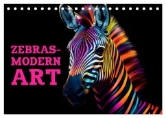 Cover ZEBRAS - Modern Art (Tischkalender 2026 DIN A5 quer), CALVENDO Monatskalender