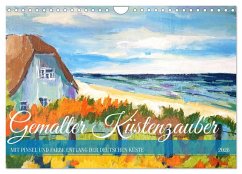 Gemalter Küstenzauber - Mit Pinsel und Farbe entlang der deutschen Küste (Wandkalender 2026 DIN A4 quer), CALVENDO Monatskalender