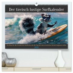 Der tierisch lustige Surfkalender (hochwertiger Premium Wandkalender 2026 DIN A2 quer), Kunstdruck in Hochglanz Der tierisch lustige Surfkalender (hochwertiger Premium Wandkalender 2026 DIN A2 quer), Kunstdruck in Hochglanz