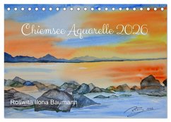 Cover Chiemsee Aquarelle (Tischkalender 2026 DIN A5 quer), CALVENDO Monatskalender