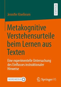 Cover Metakognitive Verstehensurteile beim Lernen aus Texten (eBook, PDF)