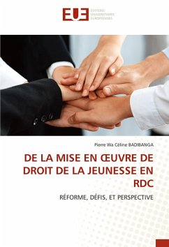 Cover DE LA MISE EN ¿UVRE DE DROIT DE LA JEUNESSE EN RDC