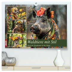 Cover Waldtiere mit Stil. Tierische Trendsetter in der Natur (hochwertiger Premium Wandkalender 2026 DIN A2 quer), Kunstdruck in Hochglanz
