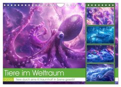 Cover Tiere im Weltraum (Wandkalender 2026 DIN A4 quer), CALVENDO Monatskalender