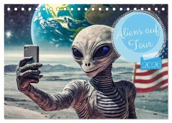 Aliens auf Tour (Tischkalender 2026 DIN A5 quer), CALVENDO Monatskalender Aliens auf Tour (Tischkalender 2026 DIN A5 quer), CALVENDO Monatskalender