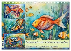 Cover Geheimnisvolle Unterwasserwelten (Wandkalender 2026 DIN A3 quer), CALVENDO Monatskalender