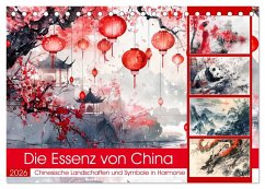 Cover Die Essenz von China - Chinesische Landschaften und Symbole in Harmonie (Tischkalender 2026 DIN A5 quer), CALVENDO Monatskalender