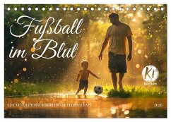 Cover Fußball im Blut (Tischkalender 2026 DIN A5 quer), CALVENDO Monatskalender