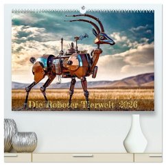 Cover Die Roboter-Tierwelt (hochwertiger Premium Wandkalender 2026 DIN A2 quer), Kunstdruck in Hochglanz