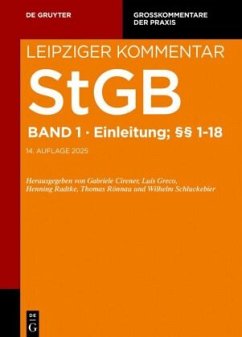 Cover Einleitung; §§ 1-18 / Strafgesetzbuch. Leipziger Kommentar Band 1