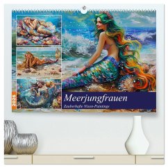 Meerjungfrauen. Zauberhafte Nixen-Paintings (hochwertiger Premium Wandkalender 2026 DIN A2 quer), Kunstdruck in Hochglanz