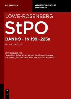 Cover §§ 198-225a / Löwe-Rosenberg. Die Strafprozeßordnung und das Gerichtsverfassungsgesetz Band 9