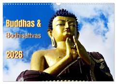 Cover Buddhas & Bhodisattvas (Wandkalender 2026 DIN A3 quer), CALVENDO Monatskalender