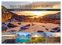 Vom Nordkap zum Südkap (Wandkalender 2026 DIN A3 quer), CALVENDO Monatskalender