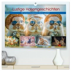 Cover Lustige Hasengeschichten (hochwertiger Premium Wandkalender 2026 DIN A2 quer), Kunstdruck in Hochglanz
