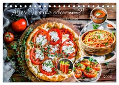Cover Alles Tomate oder was?! - Herzhafte Speisen rund um die Tomate (Tischkalender 2026 DIN A5 quer), CALVENDO Monatskalender