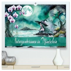 Naturzauberinnen im Mondschein (hochwertiger Premium Wandkalender 2026 DIN A2 quer), Kunstdruck in Hochglanz
