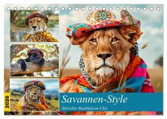 Savannen-Style. Stilvoller Raubkatzen-Chic (Tischkalender 2026 DIN A5 quer), CALVENDO Monatskalender