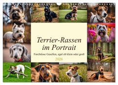 Cover Terrier-Rassen im Portrait (Wandkalender 2026 DIN A3 quer), CALVENDO Monatskalender