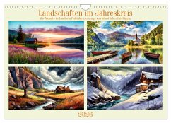 Cover Landschaften im Jahreskreis (Wandkalender 2026 DIN A4 quer), CALVENDO Monatskalender