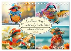 Cover Niedliche Vögel! Trendige Schnabelstars erobern die Modewelt (Tischkalender 2026 DIN A5 quer), CALVENDO Monatskalender