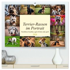 Cover Terrier-Rassen im Portrait (hochwertiger Premium Wandkalender 2026 DIN A2 quer), Kunstdruck in Hochglanz