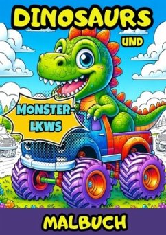 Cover Dinosaurier und Monstertrucks Malbuch