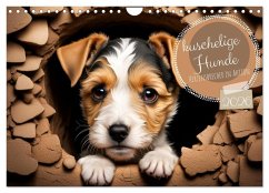 Cover Kuschelige Hunde - kleine Herzensbrecher in Aktion (Wandkalender 2026 DIN A4 quer), CALVENDO Monatskalender