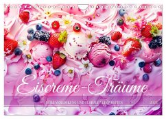 Cover Eiscreme-Träume - Süße Verlockung und florale Schönheiten (Wandkalender 2026 DIN A4 quer), CALVENDO Monatskalender