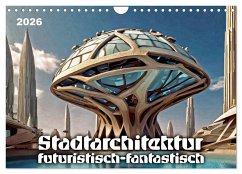 Stadtarchitektur, futuristisch-fantastisch (Wandkalender 2026 DIN A4 quer), CALVENDO Monatskalender
