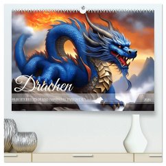 Drachen - Furchterregende und imposante Fabelwesen (hochwertiger Premium Wandkalender 2026 DIN A2 quer), Kunstdruck in Hochglanz