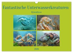 Cover Fantastische Unterwasserkreaturen - Hybridtiere (Wandkalender 2026 DIN A3 quer), CALVENDO Monatskalender