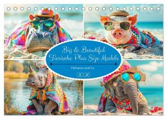 Cover Big & Beautiful. Tierische Plus Size Models. Elefanten und Co. (Tischkalender 2026 DIN A5 quer), CALVENDO Monatskalender