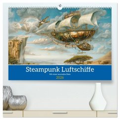 Steampunk Luftschiffe mit einer surrealen Note (hochwertiger Premium Wandkalender 2026 DIN A2 quer), Kunstdruck in Hochglanz Cover Steampunk Luftschiffe mit einer surrealen Note (hochwertiger Premium Wandkalender 2026 DIN A2 quer), Kunstdruck in Hochglanz