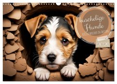 Cover Kuschelige Hunde - kleine Herzensbrecher in Aktion (Wandkalender 2026 DIN A3 quer), CALVENDO Monatskalender