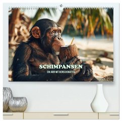 Cover Schimpansen - Ein Jahr mit Menschenaffen. (hochwertiger Premium Wandkalender 2026 DIN A2 quer), Kunstdruck in Hochglanz