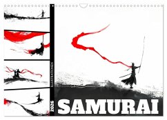 Samurai Illustrationen (Wandkalender 2026 DIN A3 quer), CALVENDO Monatskalender